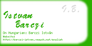 istvan barczi business card