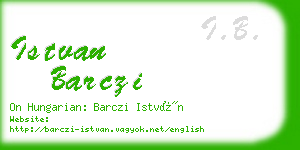 istvan barczi business card